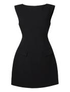Adelina High Neck Mini Dress Lyhyt Mekko Black Malina