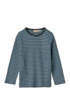 T-Shirt L/S Stig Tops T-shirts Long-sleeved T-shirts Blue Wheat