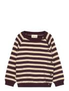 Ppdos Fold Over Knit Tops Knitwear Cardigans Brown Petit Piao