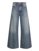 Rodebjer Maja Embroidery Bottoms Jeans Wide Blue RODEBJER