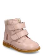 Boots - Flat - With Velcro Talvikengät Tarroilla Pink ANGULUS