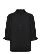 Tonipw Sh Tops Shirts Long-sleeved Black Part Two