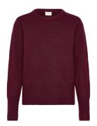 Kaniel Crew Neck Pullover Tops Knitwear Jumpers Burgundy Kaffe