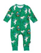 Självsäker Pyjamas Pyjama Sie Jumpsuit Haalari Green Pippi Langstrømpe