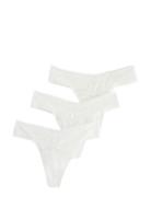 Brief Thong Low Lacey 3 Pack Stringit Alusvaatteet White Lindex