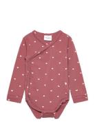 Tnsbnova L_S Wrap Body Bodies Long-sleeved Red The New