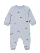 Romper Ls Velour Pitkähihainen Body Blue Fixoni