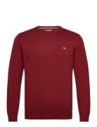 Classic Cotton C-Neck Tops Knitwear Round Necks Red GANT