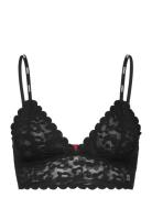 Triangle Leo Lace Lingerie Bras & Tops Soft Bras Bralette Black HUGO