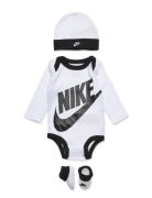 C1-Bodysuit+Hat+Bootie Pitkähihainen Body White Nike