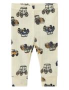 Nbmwang Wool Needle Longjohn Noos Bottoms Leggings Cream Name It