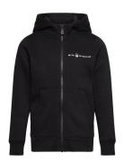 Jr Bowman Logo Zip Hood Tops Sweat-shirts & Hoodies Hoodies Black Sail...