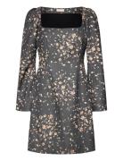 Tailored Satin Mini Dress Lyhyt Mekko Grey By Ti Mo