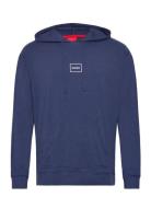 Laze Hoodie Tops Sweat-shirts & Hoodies Hoodies Navy HUGO
