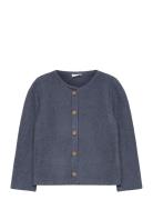 Knitted Button Cardigan Tops Knitwear Cardigans Blue Mango