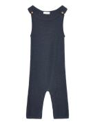 Knitted Long Jumpsuit Jumpsuit Haalari Navy Mango