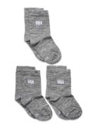 K Wool Sock Basic 3Pk Sukat Grey Helly Hansen