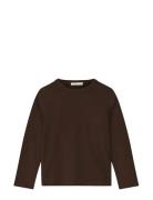 Kenna Ls Blouse Tops T-shirts Long-sleeved T-shirts Brown Fliink