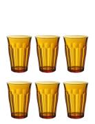 Picardie Tumbler X 6 Home Tableware Glass Drinking Glass Orange Durale...