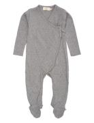 Pointelle Cross-Over Full Body Pitkähihainen Body Grey Copenhagen Colo...