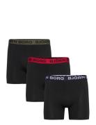 Cotton Stretch Boxer 3P Bokserit Black Björn Borg