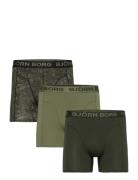 Bamboo Boxer 3P Bokserit Khaki Green Björn Borg
