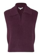 Ritika-M Vests Knitted Vests Burgundy MbyM