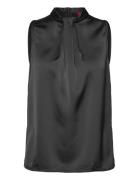 Caleria-1 Tops Blouses Sleeveless Black HUGO