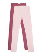 Leggings 2-Pack Bottoms Leggings Pink Creamie