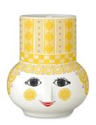 Olga Ljusstake H9 Cm Gul Home Decoration Candlesticks & Lanterns Candl...