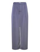 Msannasofie Pant Bottoms Trousers Wide Leg Blue Minus