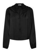 Msannasofie Blouse Tops Blouses Long-sleeved Black Minus