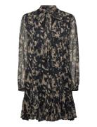 Hallie Crinkle Chiffon Dress Lyhyt Mekko Black French Connection