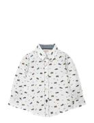Poplin Shirt Printed Tops Shirts Long-sleeved Shirts White Boboli