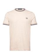 Twin Tipped T-Shirt Tops T-shirts Short-sleeved Cream Fred Perry