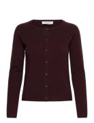Rwlaica Cashmere Ls O-Neck Raglan C Tops Knitwear Cardigans Red Rosemu...
