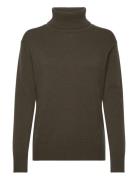 Rwlaica Cashmere Ls Roll Neck Tops Knitwear Turtleneck Green Rosemunde