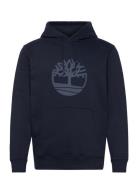 Tree Logo Hoodie Tops Sweat-shirts & Hoodies Hoodies Black Timberland