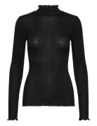 Rwboston Lurex Ls T-Neck T-Shirt Tops T-shirts & Tops Long-sleeved Bla...