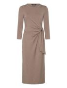 Dw Lycl Str Jsy Tdh-Knit Dress Designers Knee-length & Midi Beige Laur...