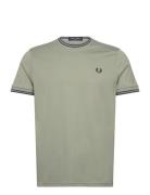 Twin Tipped T-Shirt Tops T-shirts Short-sleeved Green Fred Perry