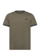 Twin Tipped T-Shirt Tops T-shirts Short-sleeved Green Fred Perry