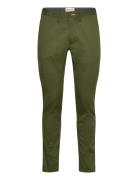 Slim Twill Chinos Bottoms Trousers Chinos Khaki Green GANT