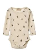 Wool Body L/S Lucca Bodies Long-sleeved Beige Wheat