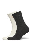 2P Rs Uni Logo Cc W Lingerie Socks Regular Socks Grey HUGO