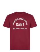 Printed Graphic Ss T-Shirt Tops T-shirts Short-sleeved Red GANT