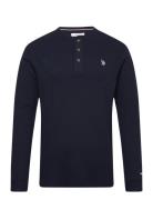 Rex Reg Ls Wk Uspa M Tee Tops T-shirts Long-sleeved Navy U.S. Polo Ass...