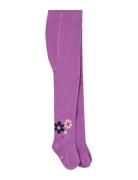 Thick Tights Floral Sukkahousut Purple Boboli