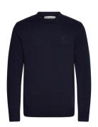 Emmet Knit Tops Knitwear Round Necks Navy BLS Hafnia