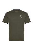 Alder Owl Chest Print Tee - Gots/Ve Tops T-shirts Short-sleeved Green ...